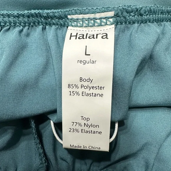 HALARA NWT Breezeful Stone Blue High Waisted Palazzo Pants - Size L - Picture 6 of 14